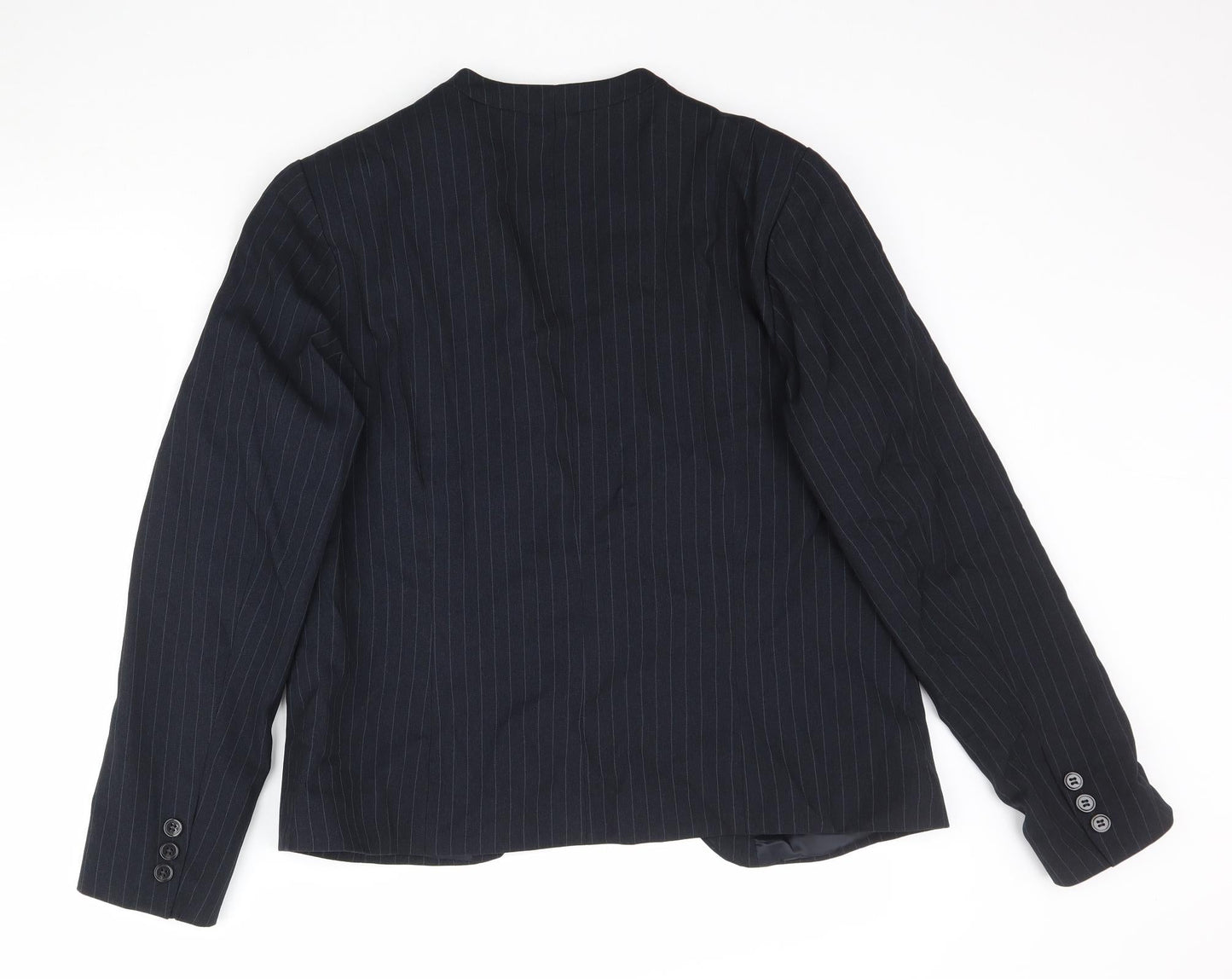 Papaya Womens Black Striped  Jacket Blazer Size 18