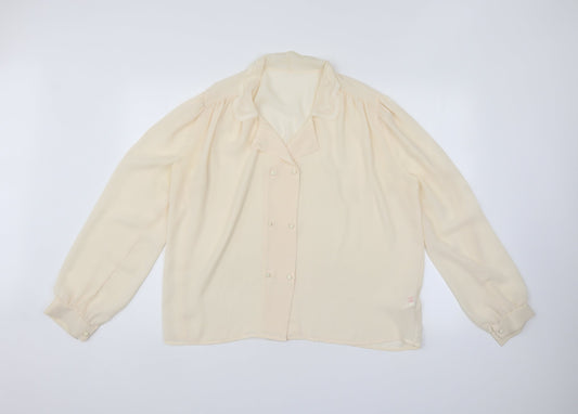 St Bernamrd Womens Ivory   Basic Button-Up Size 18