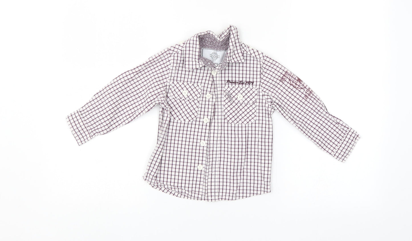Pointer Brand Boys Multicoloured Check  Basic Button-Up Size 2-3 Years