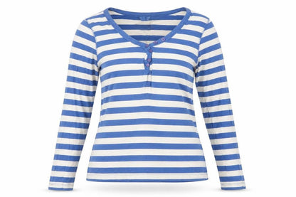Seconda Womens Blue Striped  Pullover Jumper Size 14