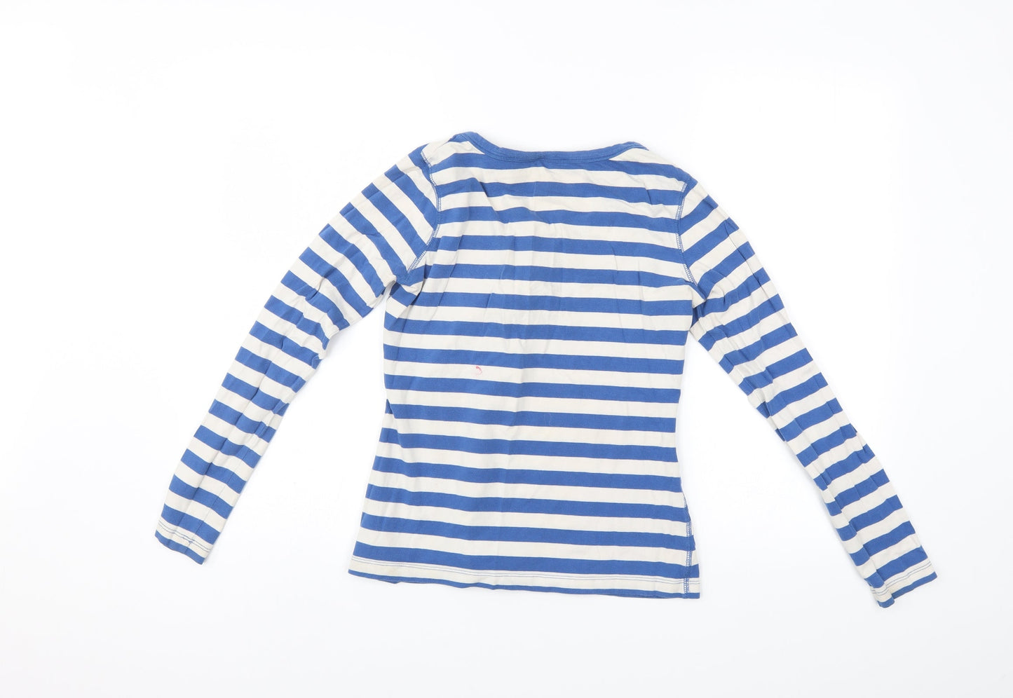 Seconda Womens Blue Striped  Pullover Jumper Size 14