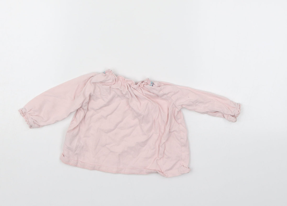 Back view of F&F girls’ pink jumper, size 3-6, months