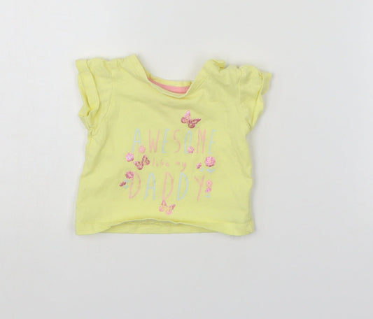 Primark Baby Yellow   Basic T-Shirt Size 0-3 Months