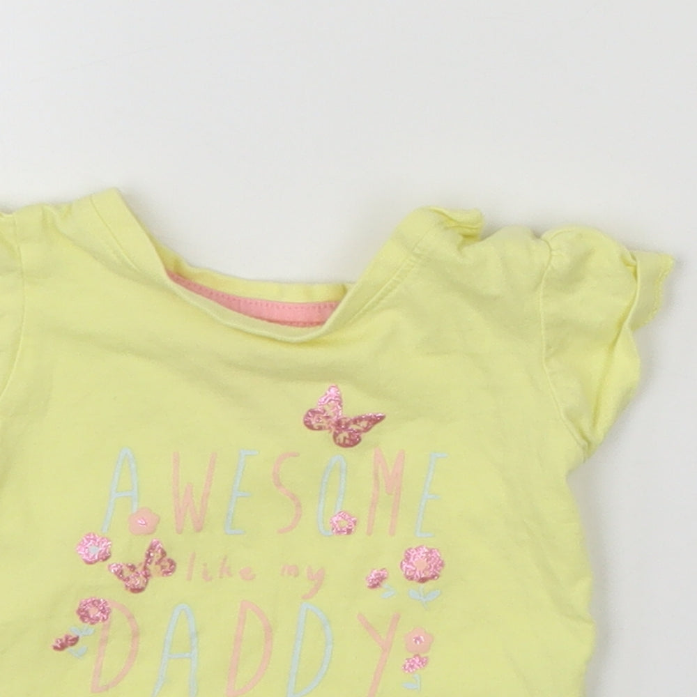 Primark Baby Yellow   Basic T-Shirt Size 0-3 Months