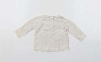 Back view of Pep&Co girls’ white jumper, size 3-6, months