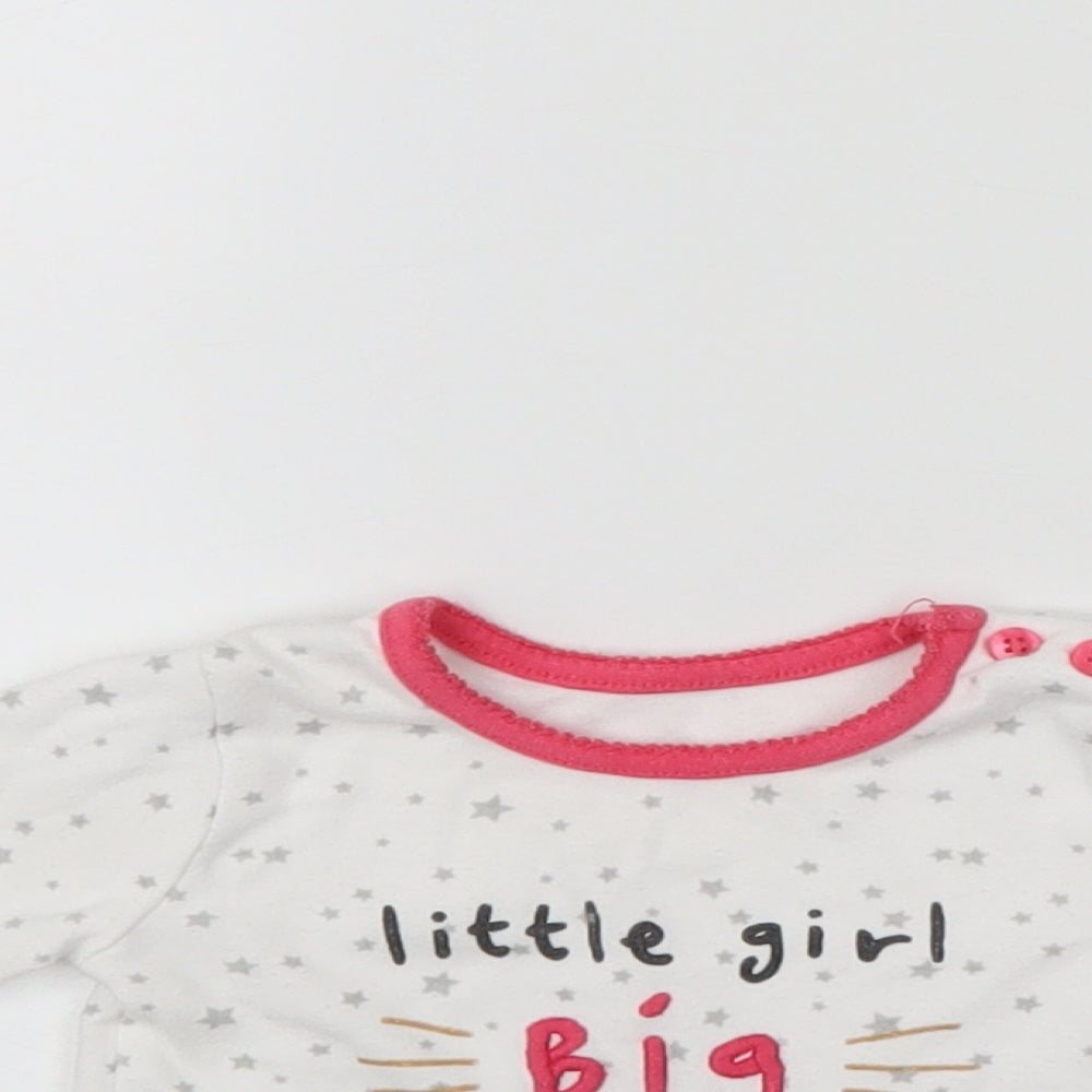 Primark Girls White   Pullover Jumper Size 0-3 Months