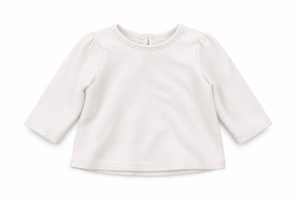 George Girls White Spotted  Pullover Jumper Size 3-6 Months
