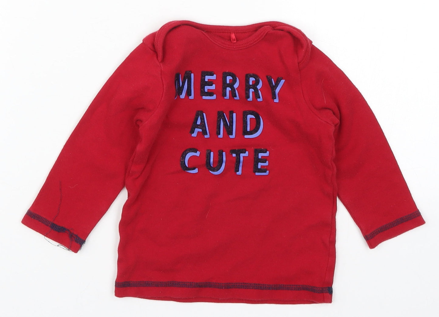George Boys Red Solid  Cami Pyjama Top Size 9-12 Months  - Merry and Cute