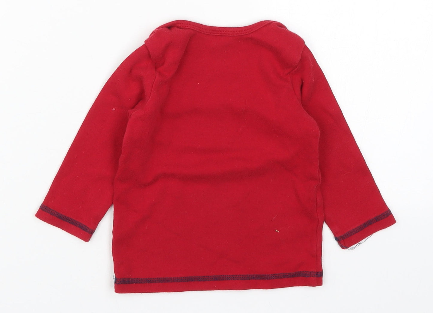 George Boys Red Solid  Cami Pyjama Top Size 9-12 Months  - Merry and Cute