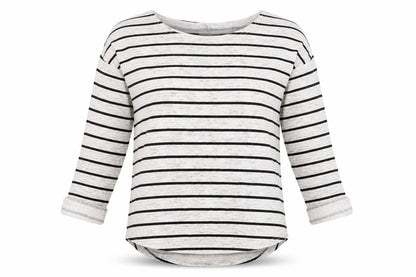 H&M Womens Grey Striped  Pullover Sweatshirt Size XS