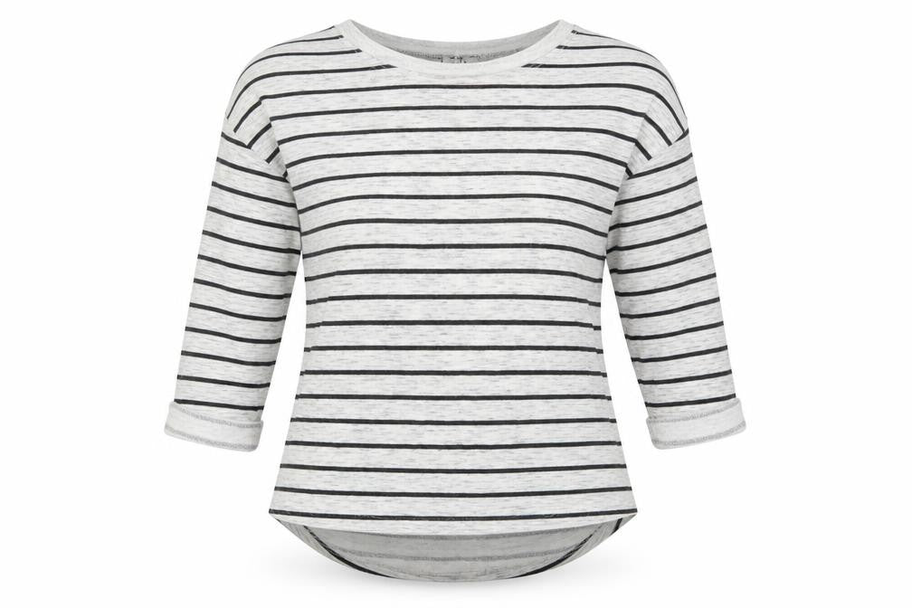 H&M Womens Grey Striped  Pullover Sweatshirt Size S