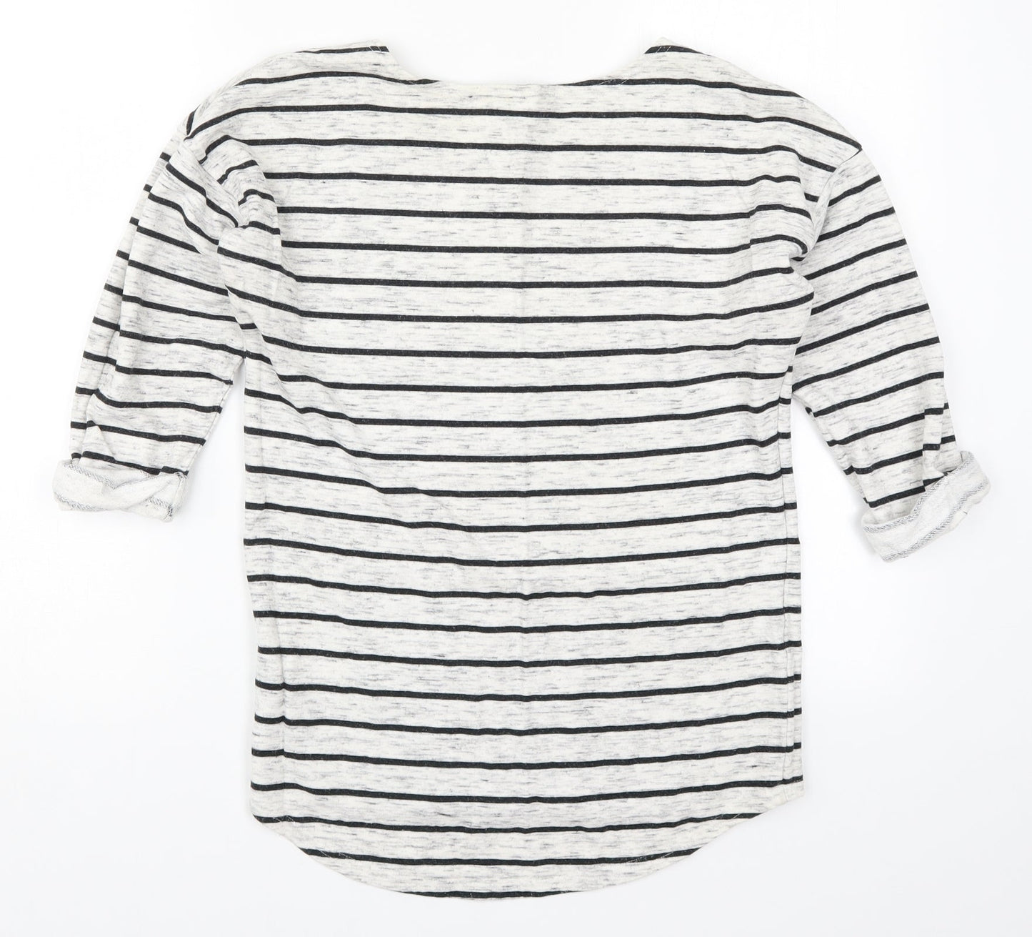 H&M Womens Grey Striped  Pullover Sweatshirt Size S