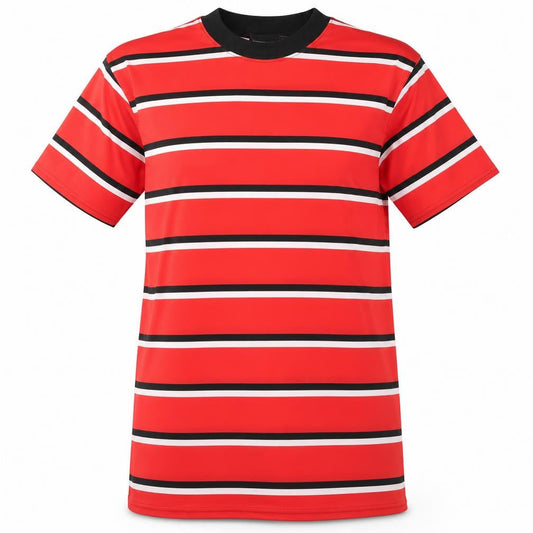 PRETTYLITTLETHING Womens Red Striped  T-Shirt Dress  Size 6