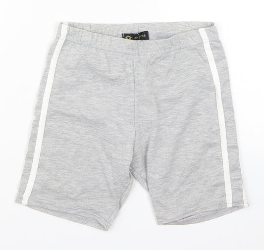 I SAW IT FIRST Womens Grey Striped  Biker Shorts Size 23 in