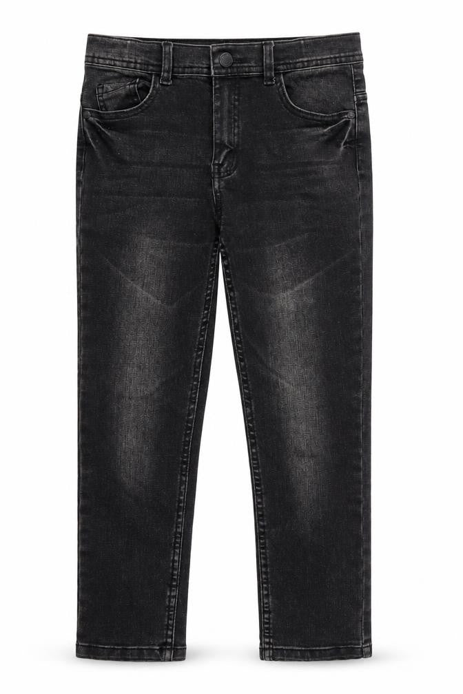 Front view of Denim Co girls’ black denim skinny jeans, size 9-10, years