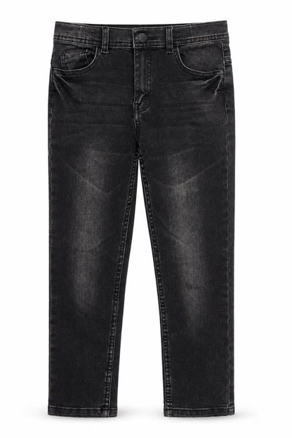 Front view of Denim Co girls’ black denim skinny jeans, size 9-10, years