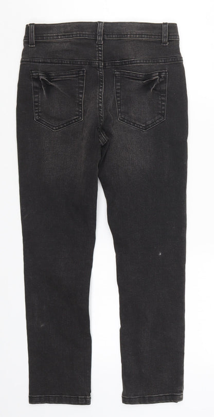 Back view of Denim Co girls’ black denim skinny jeans, size 9-10, years