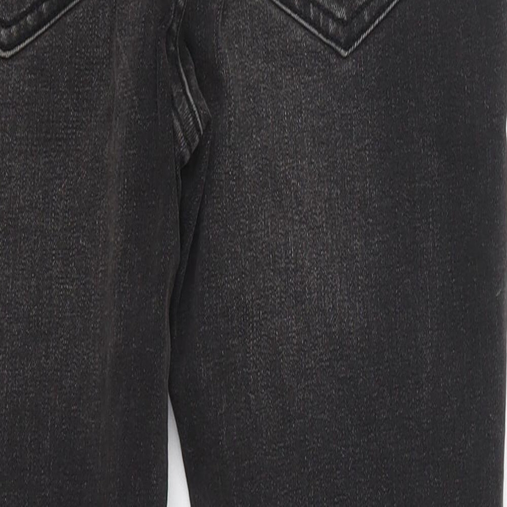 Brand and care label for Denim Co girls’ black denim skinny jeans, size 9-10, years