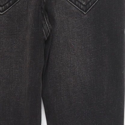 Brand and care label for Denim Co girls’ black denim skinny jeans, size 9-10, years