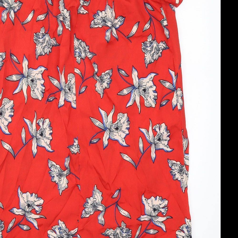Atmosphere Womens Red Floral  A-Line  Size 10