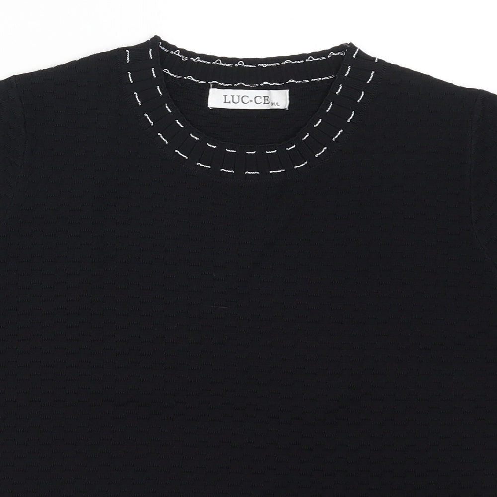 Luc-Ce Womens Black   Basic T-Shirt Size M