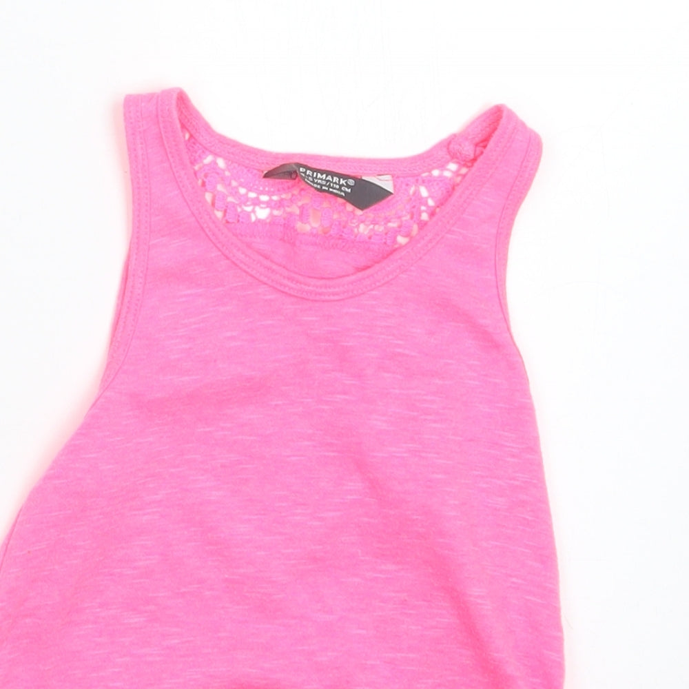 Primark Girls Pink   Basic T-Shirt Size 4-5 Years