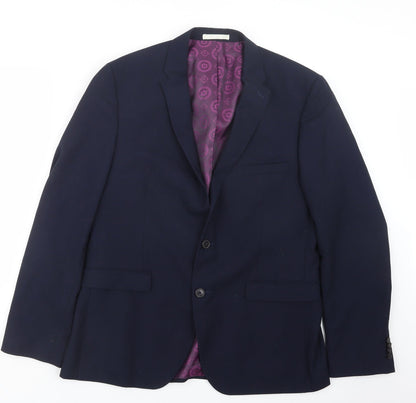 Burton Mens Blue   Jacket Suit Jacket Size 38