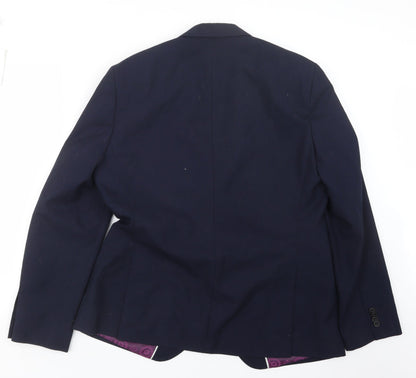 Burton Mens Blue   Jacket Suit Jacket Size 38