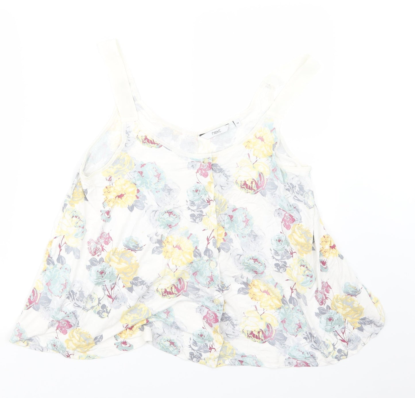 NEXT Womens Yellow Floral  Basic Tank Size 14