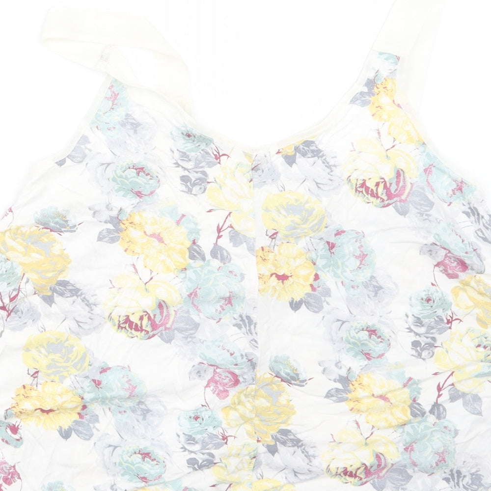 NEXT Womens Yellow Floral  Basic Tank Size 14