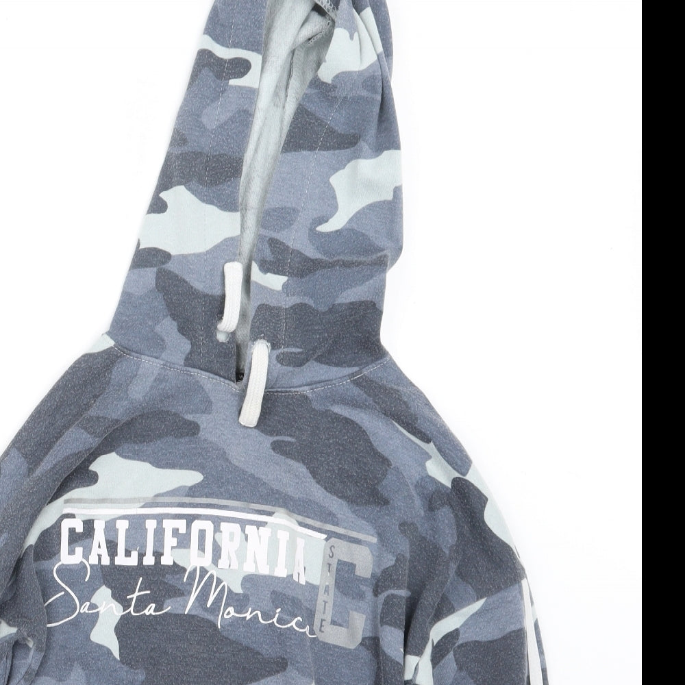 New Look Girls Grey Camouflage  Pullover Hoodie Size 10-11 Years