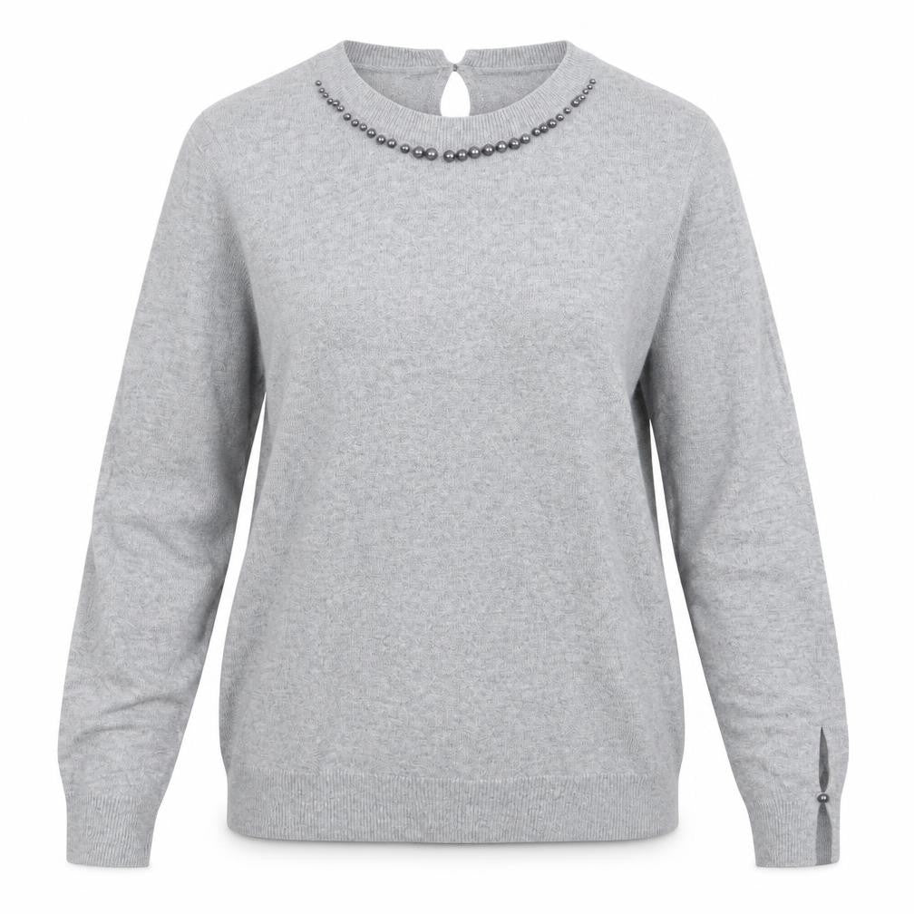 Spirit Womens Grey  Knit Pullover Jumper Size S
