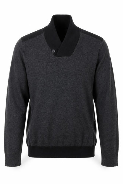 F&F Mens Black  Knit Pullover Jumper Size L