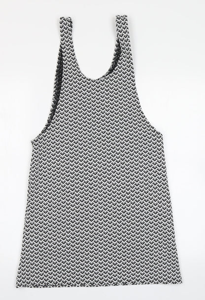 Back view of Atmosphere women’s black chevron a-line, size UK 8