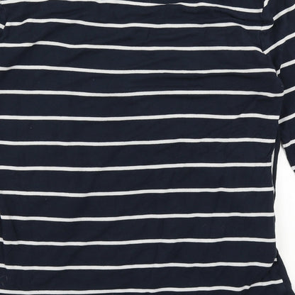 Country Casuals Womens Blue Striped Basic T-Shirt Size S - With cardigan