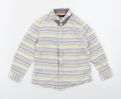 Additional front view of Autograph boys’ yellow striped basic button-up, size 3-4, years