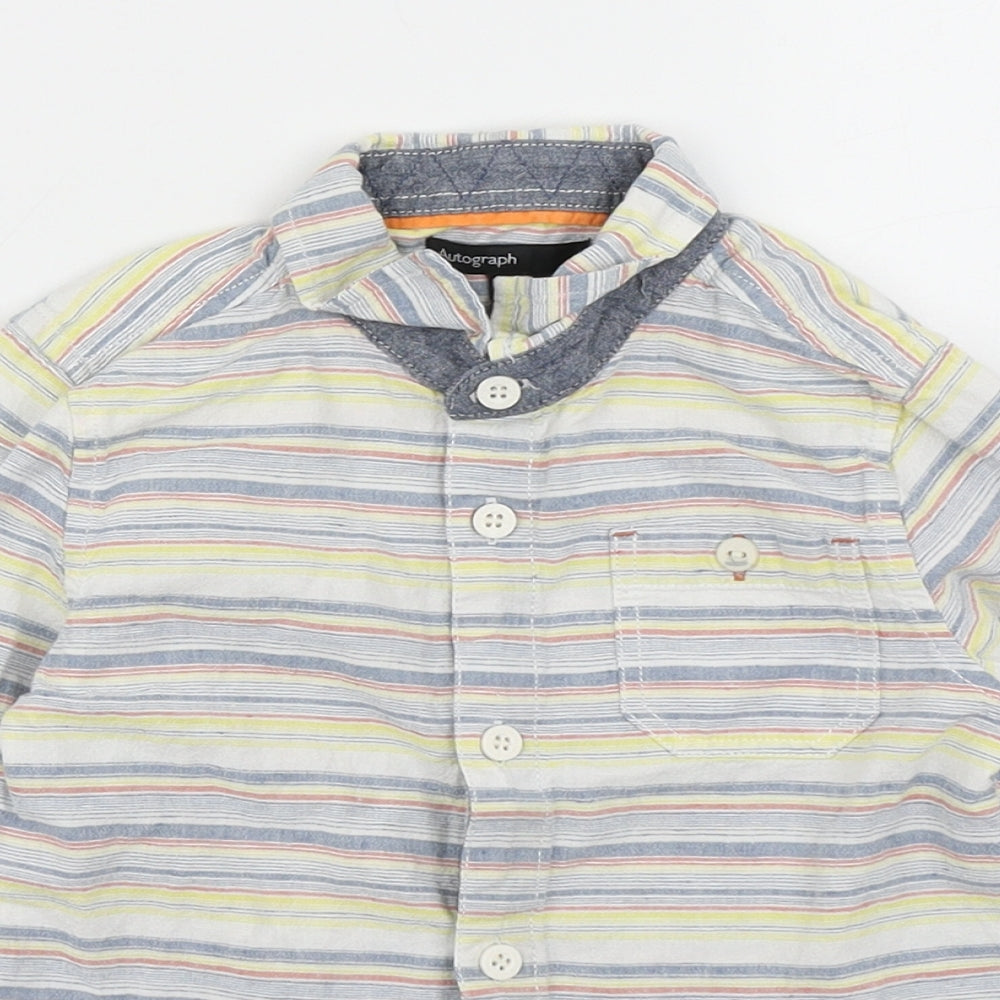 Autograph Boys Yellow Striped  Basic Button-Up Size 3-4 Years