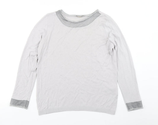Maria Bellentani Womens Grey  Knit Pullover Jumper Size L
