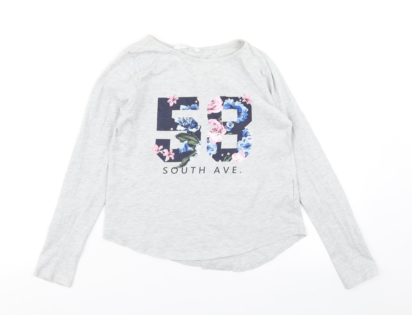H&M Girls Grey   Basic T-Shirt Size 11-12 Years