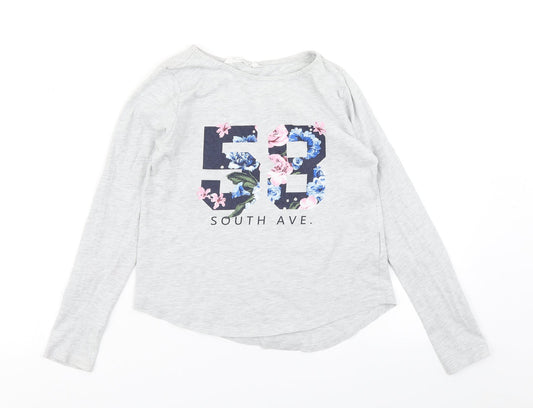 H&M Girls Grey   Basic T-Shirt Size 11-12 Years