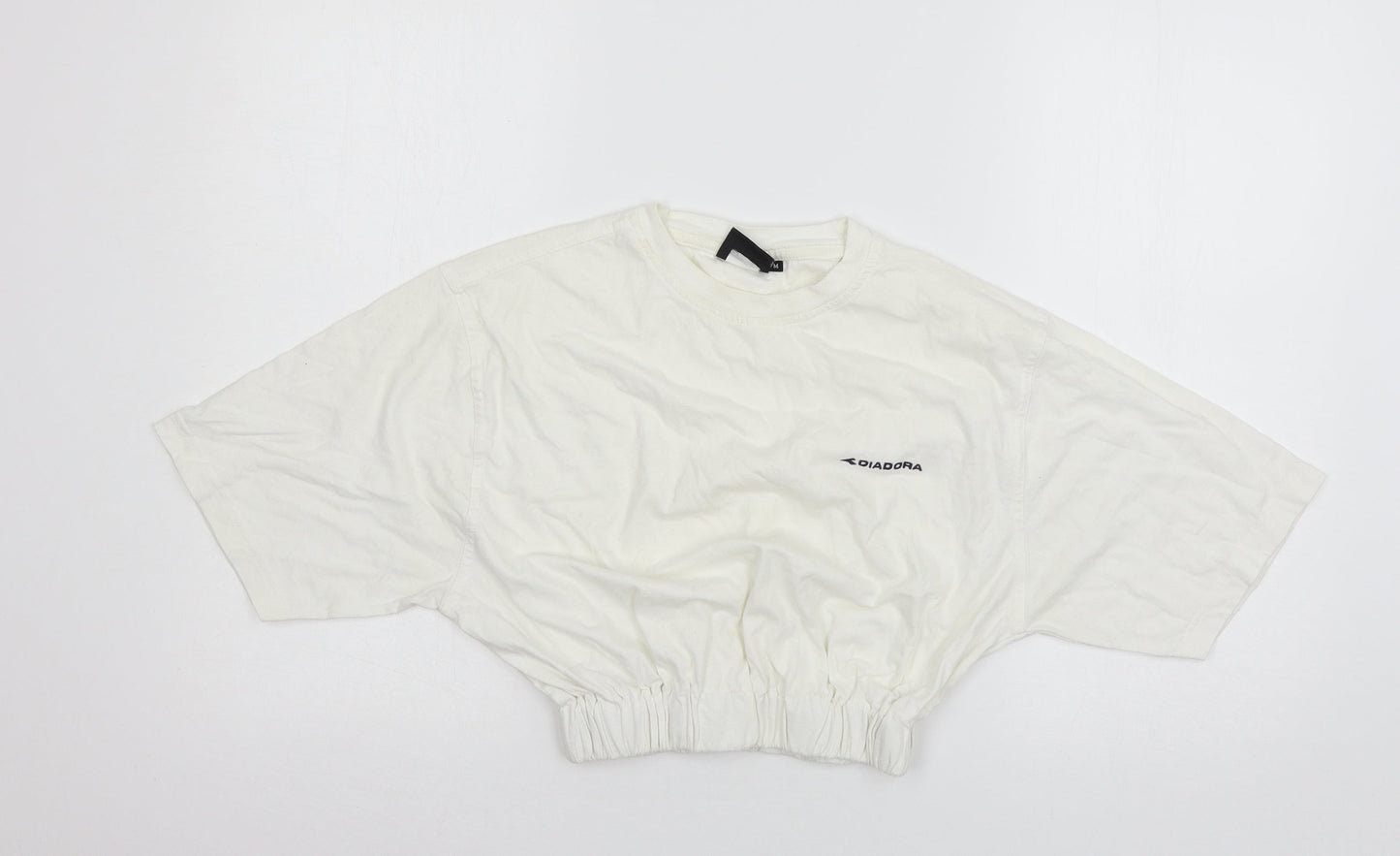Diadora Womens White  Jersey Basic T-Shirt Size M