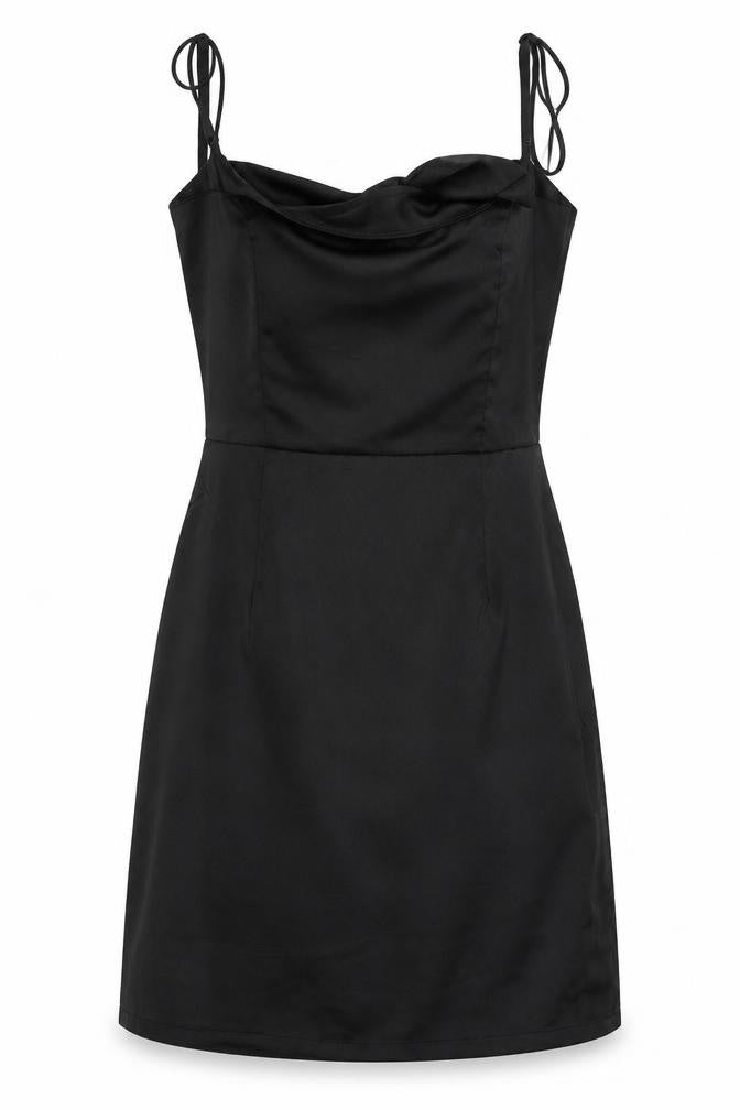 Miss Pap Womens Black  Satin A-Line  Size 10  - Bows