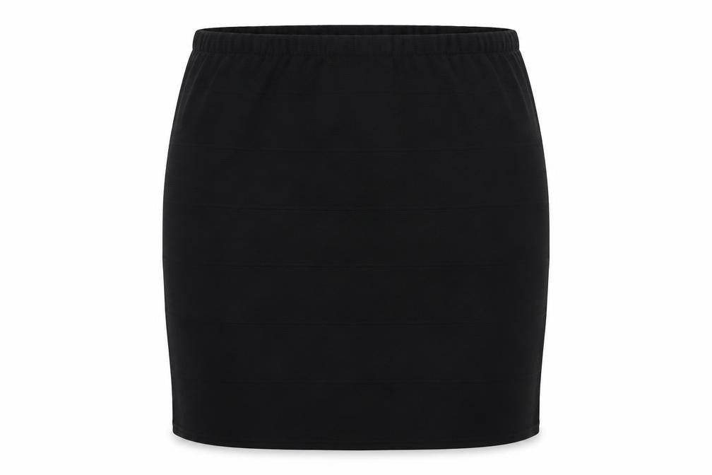 IX London Womens Black  Jersey A-Line Skirt Size 14