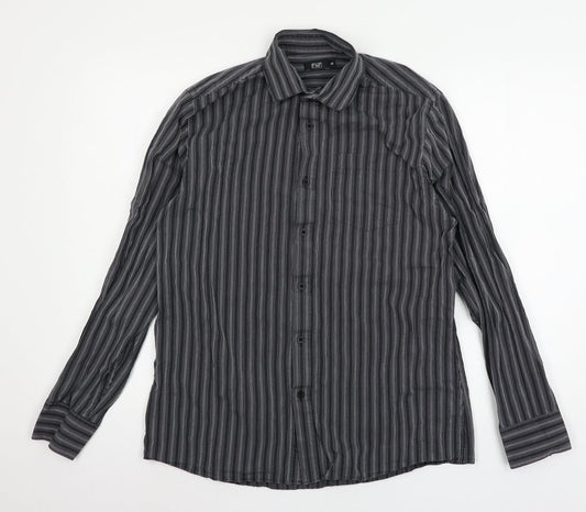 F&F Mens Grey    Button-Up Size M