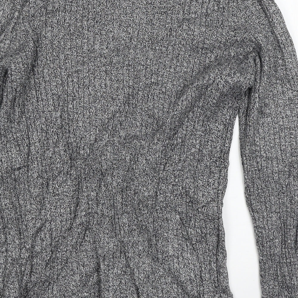 New Look Mens Grey  Knit Pullover Jumper Size M