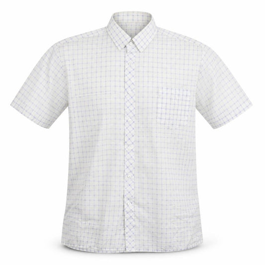 Connaught Mens White Check   Button-Up Size M