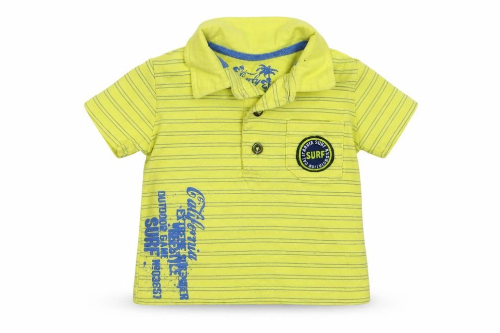 Earlydays Baby Yellow Striped  Basic Polo Size 3-6 Months
