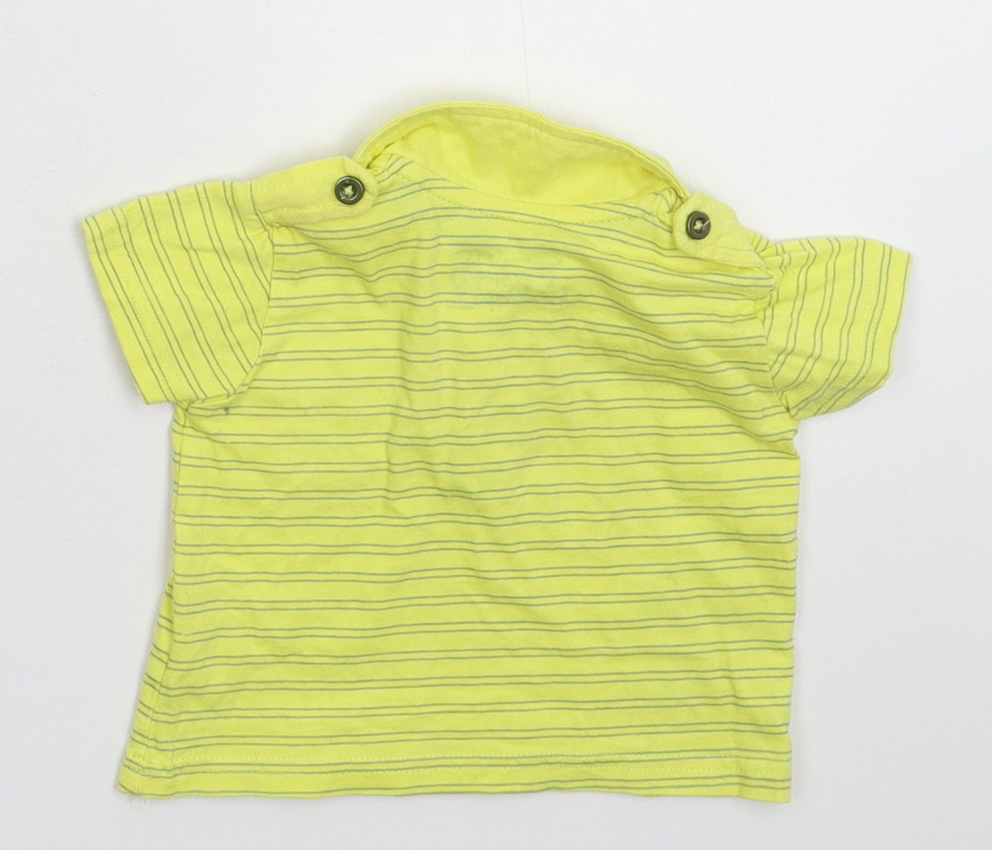Earlydays Baby Yellow Striped  Basic Polo Size 3-6 Months
