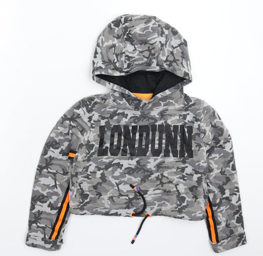Marks and Spencer Girls Multicoloured Camouflage  Cape Hoodie Size 9-10 Years