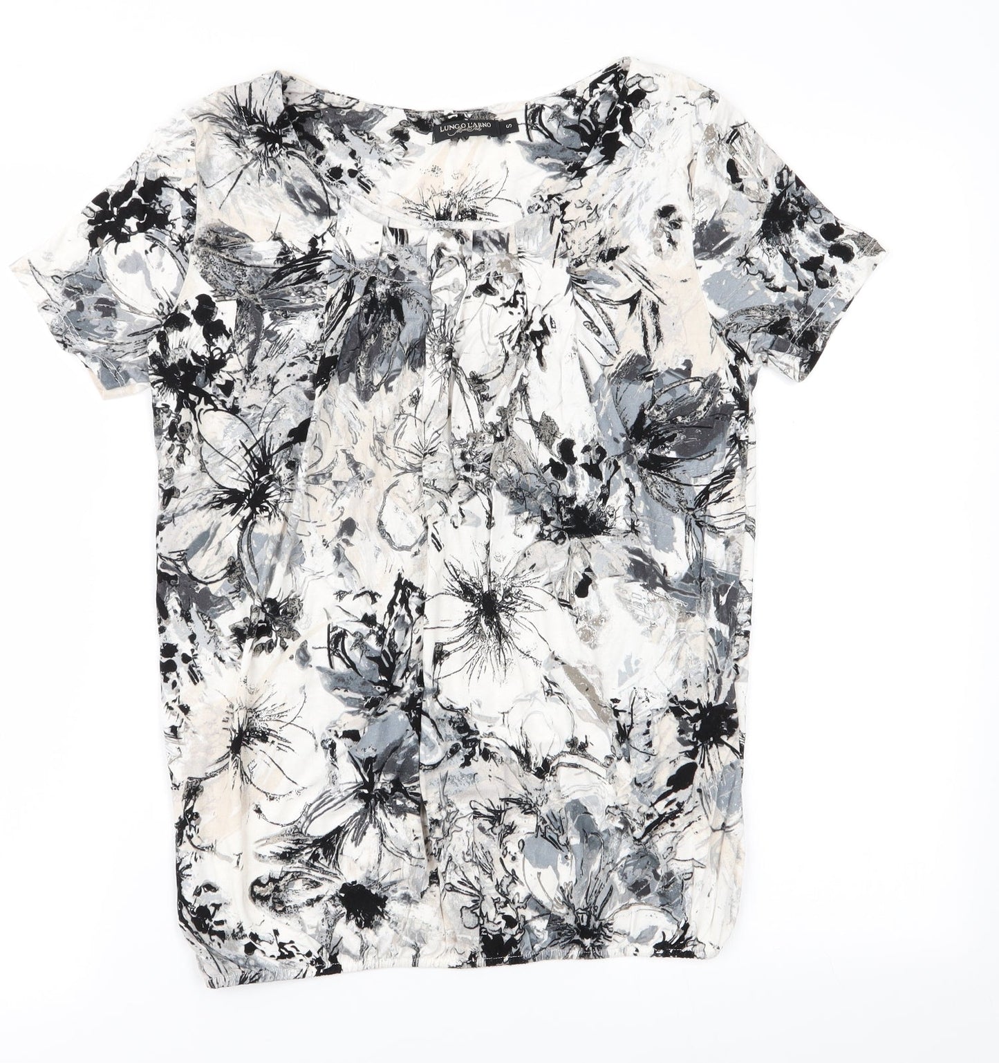 Lungo L'arno Womens Multicoloured Floral  Basic T-Shirt Size S
